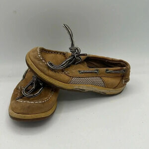boys leather Sperry Intrepid boat shoes size 10